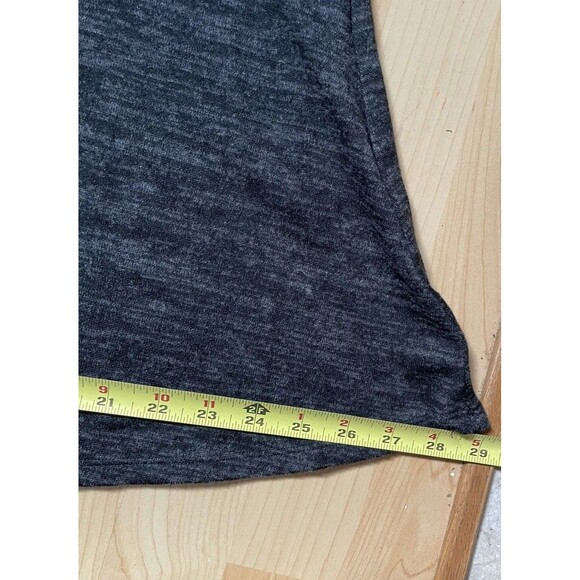 Iz Byer Knit Dress M Gray Crisscross V-Neck Trapeze Swing Y2K Soft Whimsigoth - Picture 9 of 13